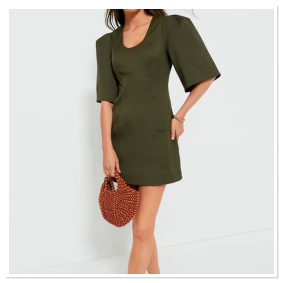 NWT Tuckernuck Olive Twill Ariella Dress Olive Green Size XXS - Picture 2 of 12